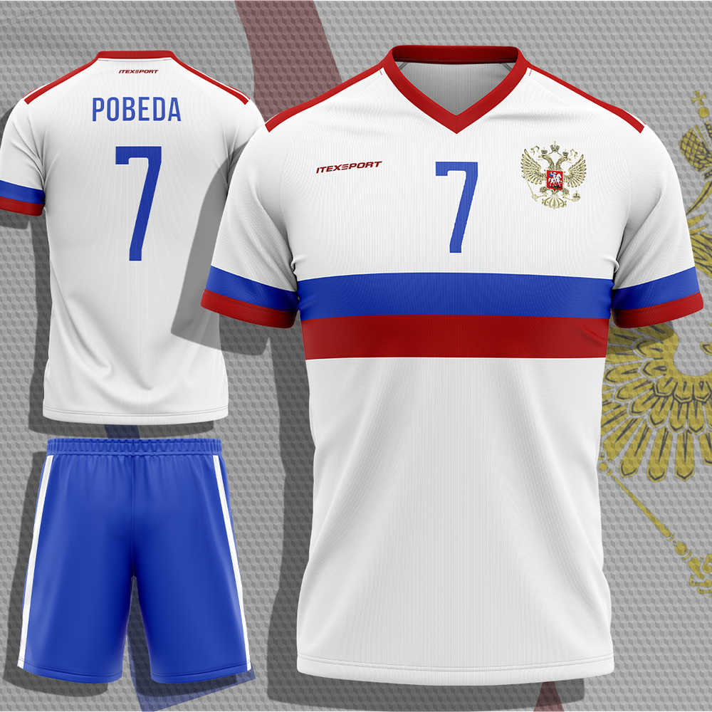 Форма сборной России по футболу, шорты и футболка, на заказ