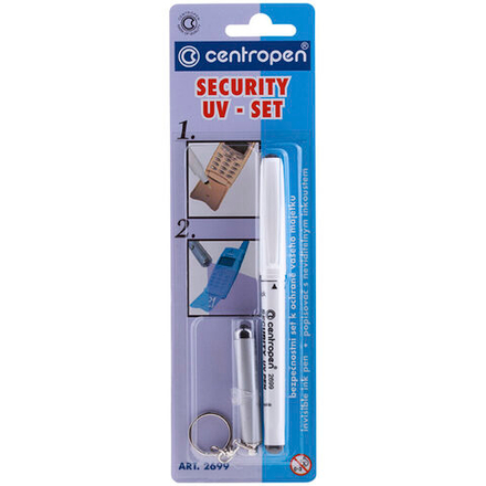 Маркер перманентный ультрафиолетовый  "Security UV-Pen", фонарик
