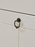 Обувница для прихожей Индра, закрытая, высокая из МДФ, белый