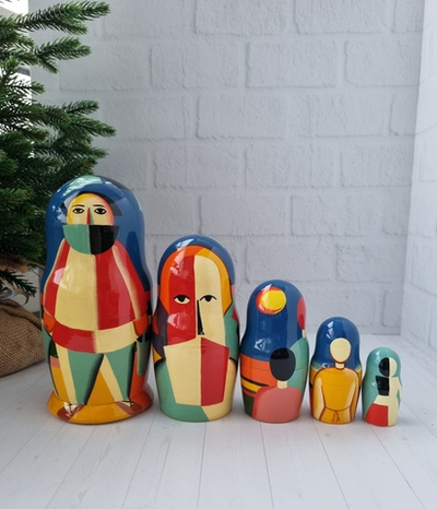 Матрёшка 5м 18см Малевич