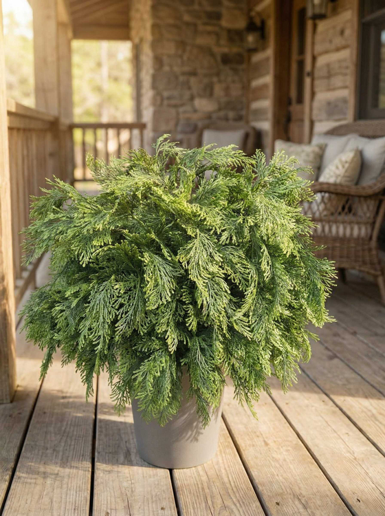 Искусственная Туя уличная в кашпо