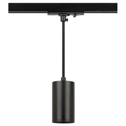Трековый светильник однофазный ЭРА TR45-GU10 BK подвесной под лампу GU10 черный | Однофазные светильники под лампу