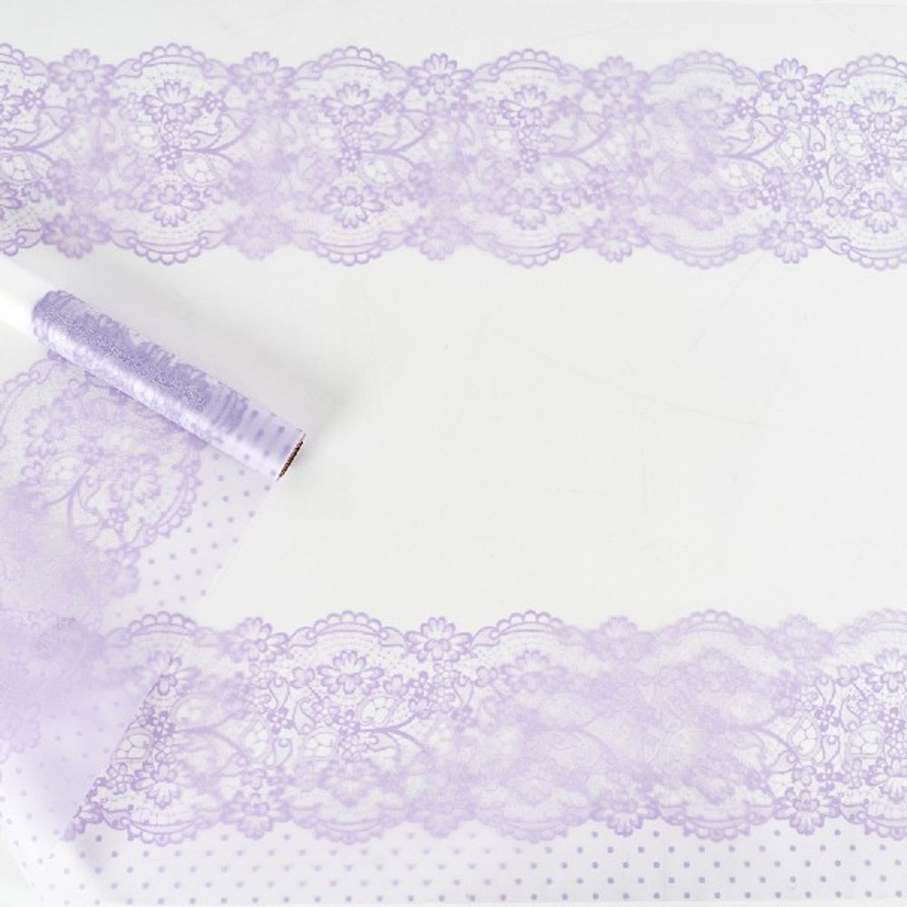Пленка матовая "Кружево" 57см*10м Сиреневая