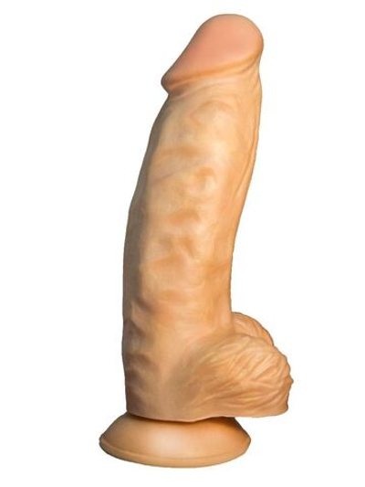 Телесный фаллоимитатор-супергигант с присоской - 33 см. (Цвет: телесный)