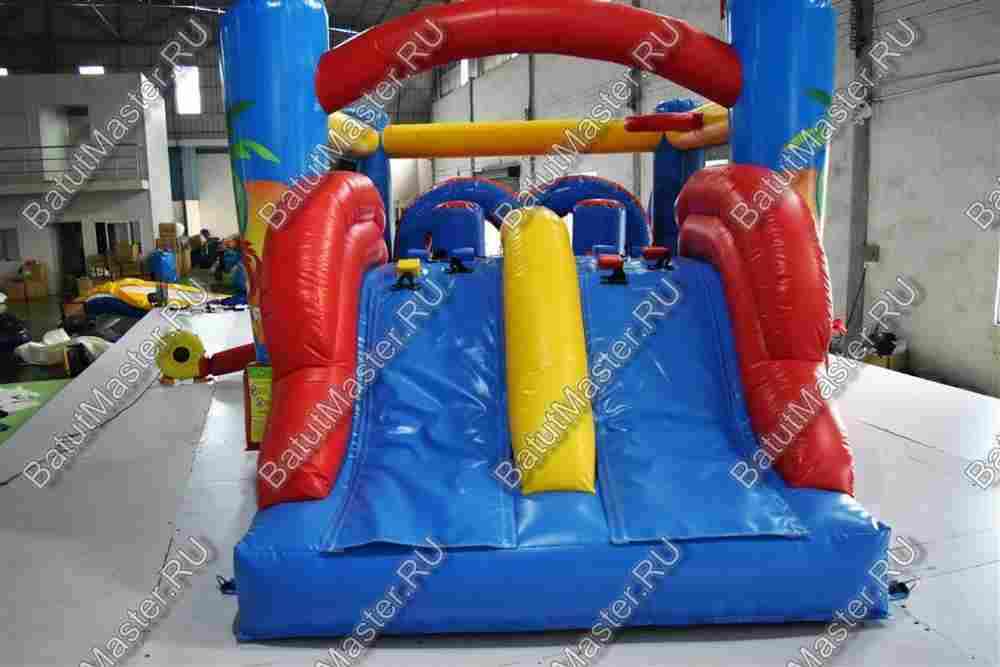Детский надувной батут "Батутный дрифт", 5.5*2.5*2 м