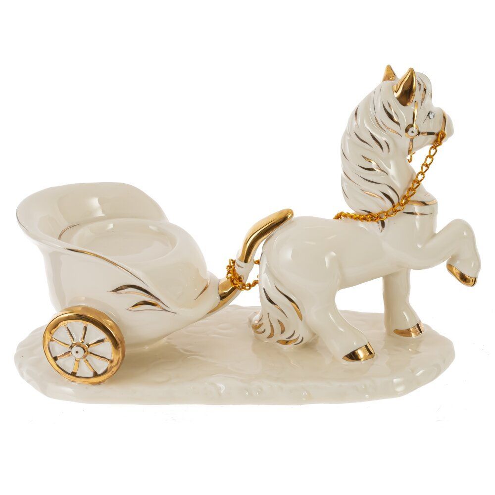 GAEM Фигурка декоративная "Лошадка" с подсвечником, D свечи 3,5 см, L16,5 W7 H12 см