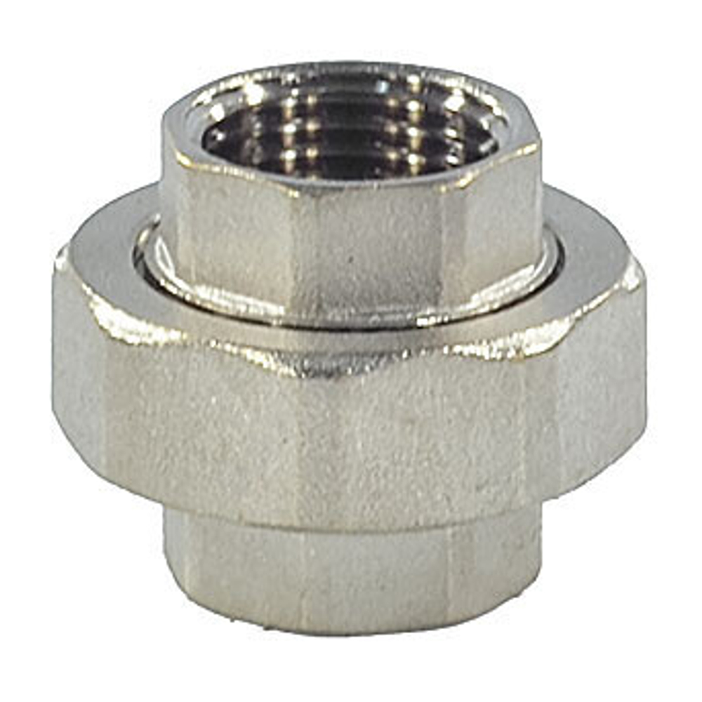 Соединитель латунь никель американка Ду 40 (1 1/2") прямой ВР/ВР SantechSystems