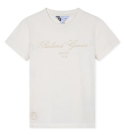 Детская теннисная футболка Roland Garros Kids Tiago Sporty Chic - ecru