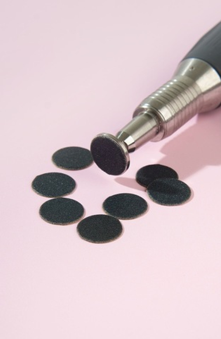 Сменные файлы - диски для педикюра, чёрные, тонкие, размер С 15 мм