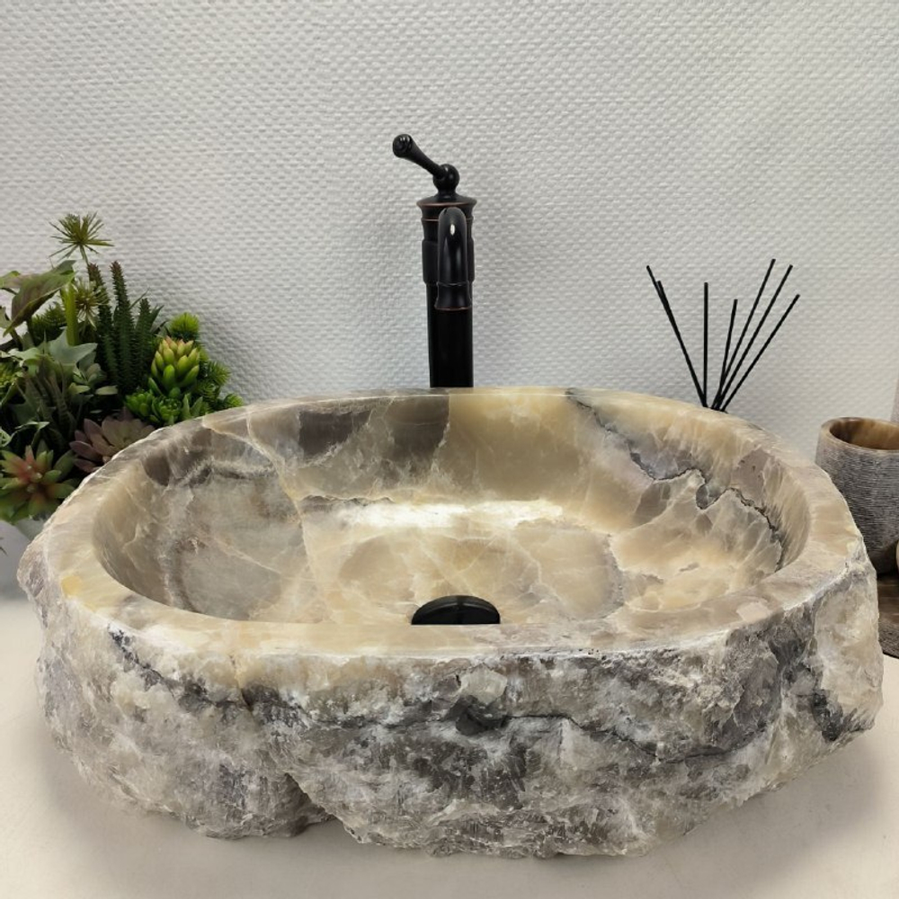 Раковина из оникса Erozy Grey EO-62225 55*42*15 0094