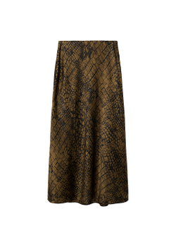 Юбка-колокол с принтом кожи крокодила