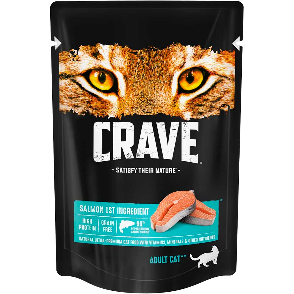 Crave Cat 70г (лосось) - консервы пауч для кошек