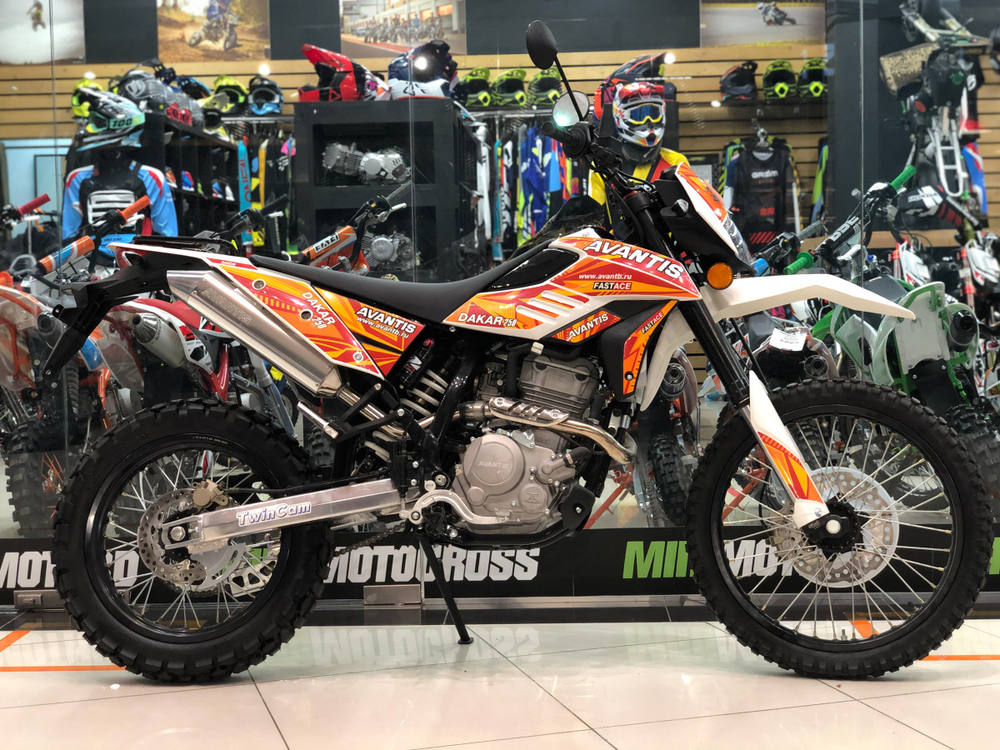 Мотоцикл Avantis Dakar 250 (TwinCam 170 MM, вод.охл.) FA 2020 (Оранжевый)