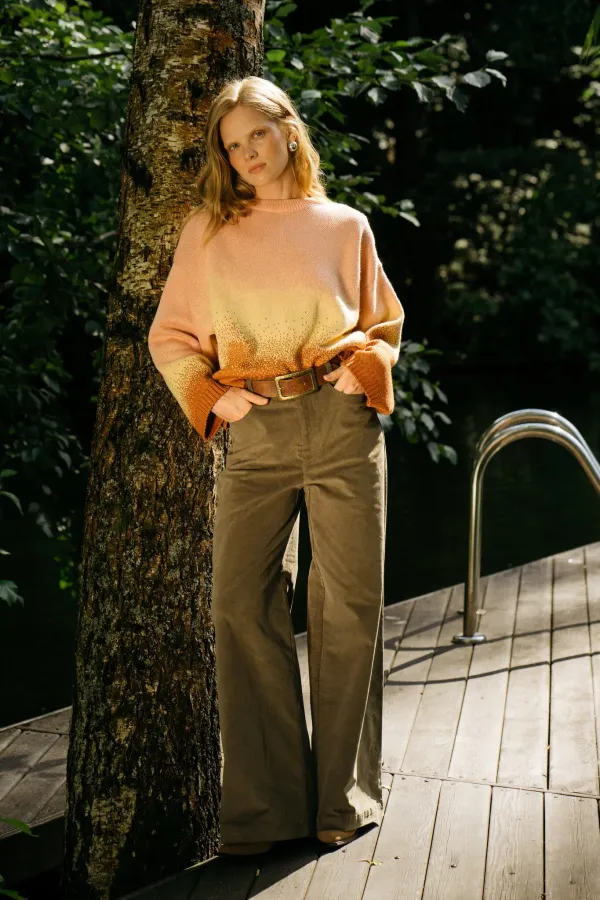 Джемпер оверсайз из смесовой шерсти 