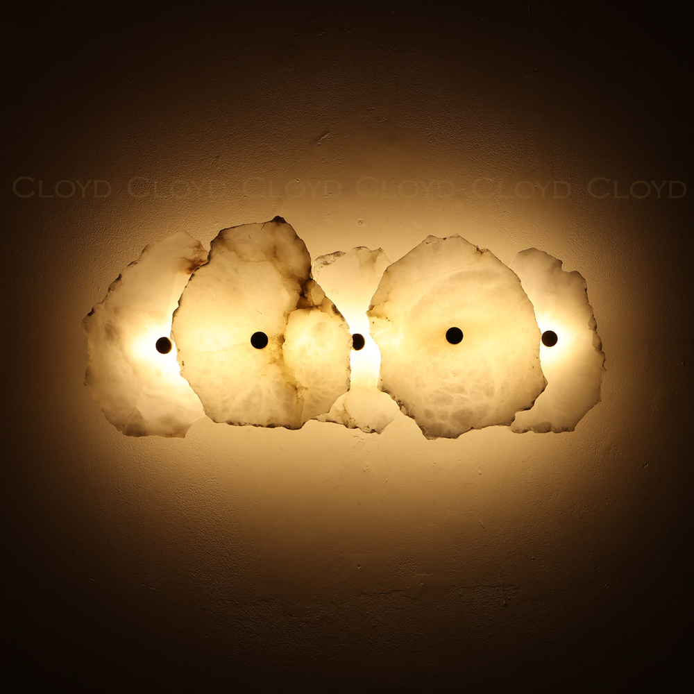 Бра Cloyd KNOSS-A W1 / выс. 51 см - алебастр - латунь (арт.20270)