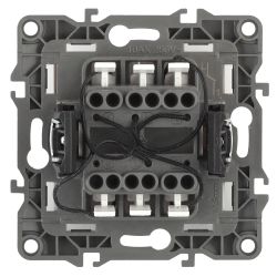 12-1105-03 ЭРА Выключатель двойной с подсветкой, 10АХ-250В, IP20, Эра12, алюминий | ЭРА 12 Алюминий