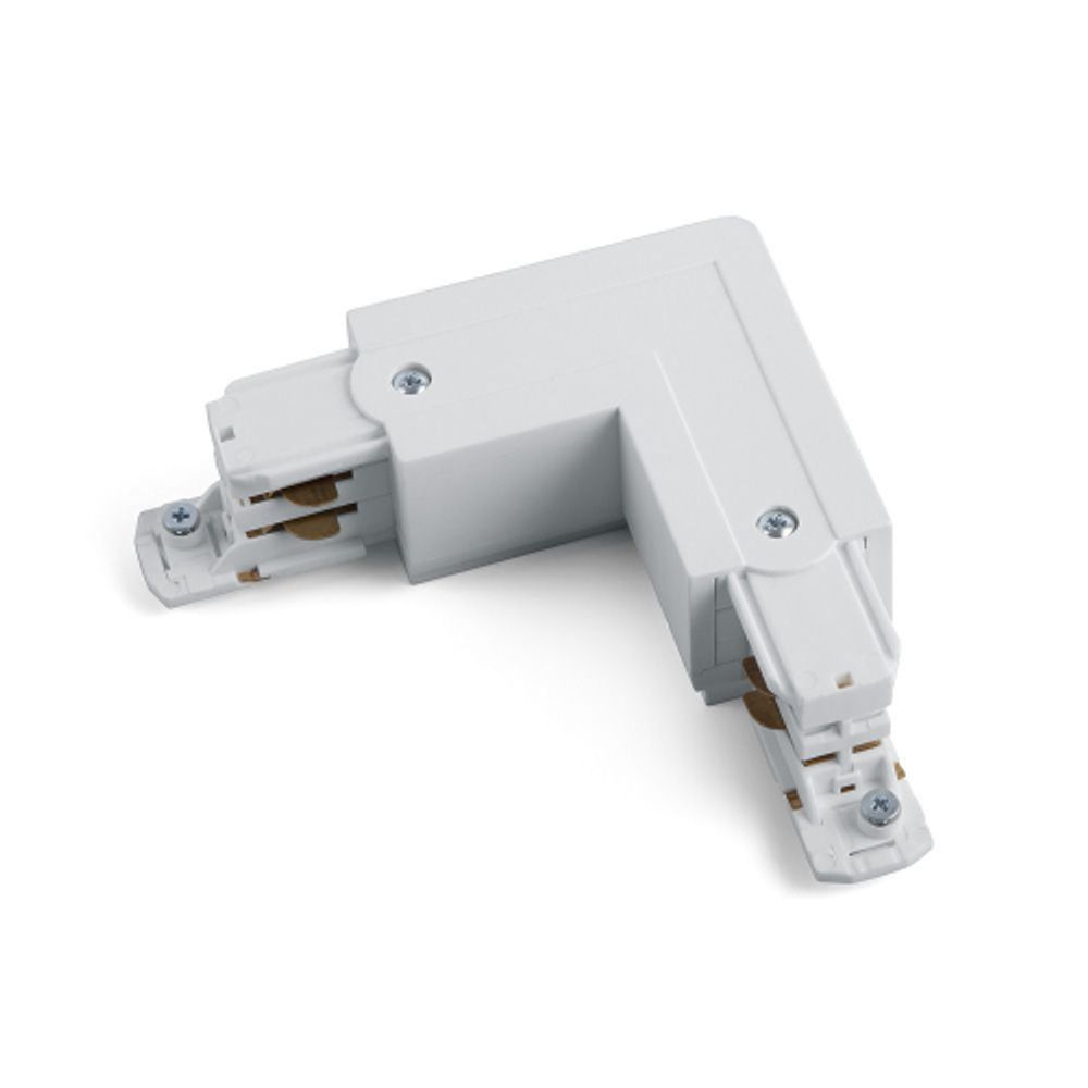Коннектор питания ЭРА STR-30-W-CN-LI для трехфазного шинопровода угловой белый | Трехфазный шинопровод и аксессуары