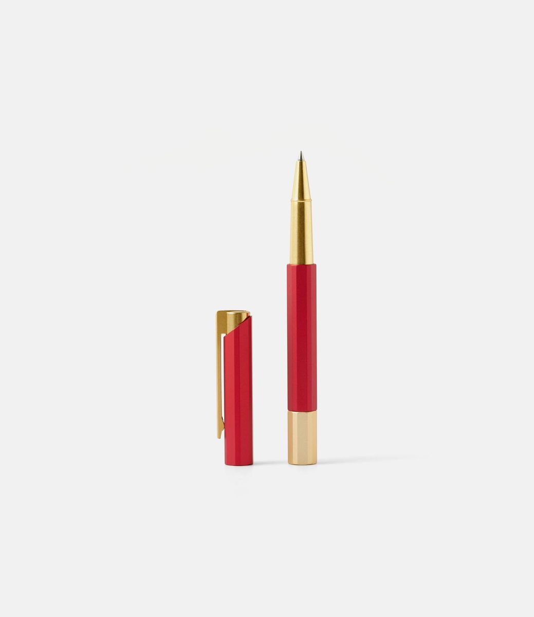 Ystudio Glamour Evolve Bihex Marsala — ручка-роллер из алюминия и латуни