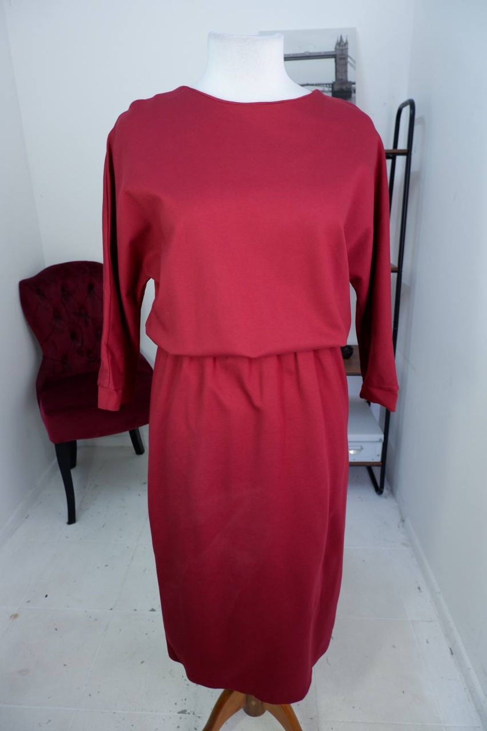 Платье Lucky Move цвета бордо, визуально 46 размер, новое