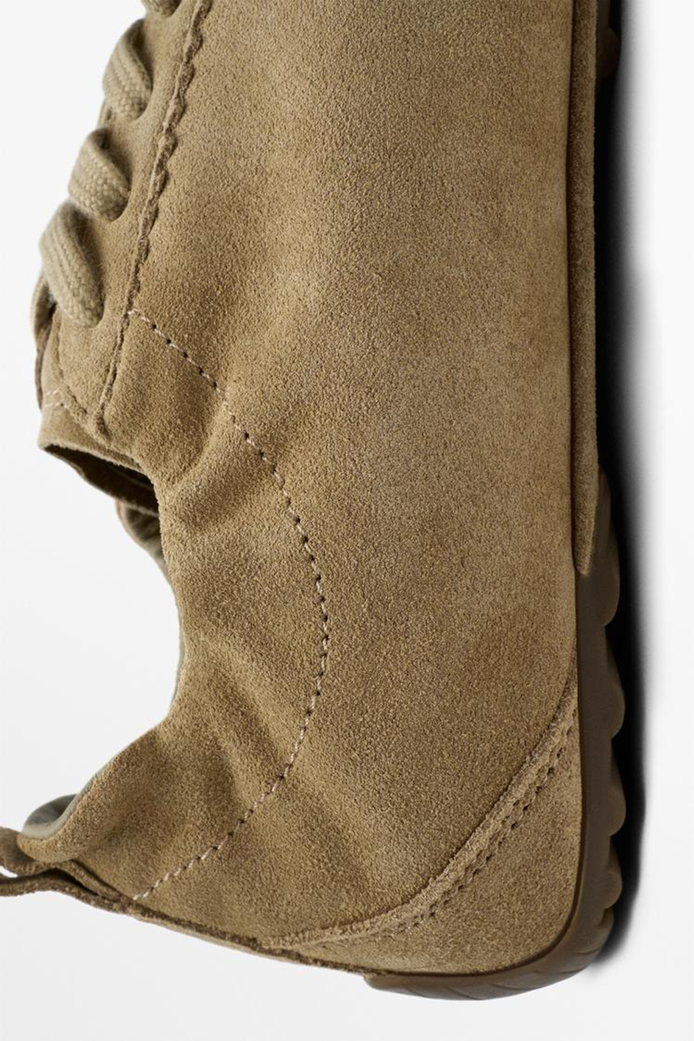 Massimo Dutti Кроссовки из мягкой кожи, верблюжий