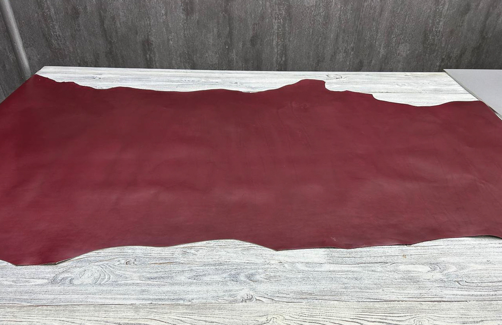 Roubax Bordo (1,2-1,4 мм) цв. Бордовый, натуральная кожа