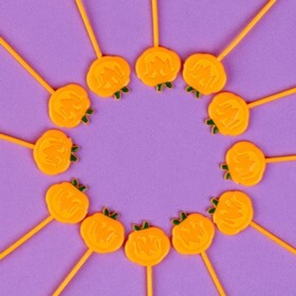 Шпажки «Тыква» в наборе 12 штук цвет оранжевый