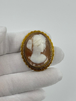 Брошь Камея на раковине