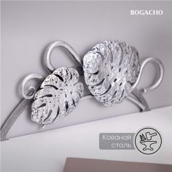 Тумба прикроватная Monstera Deliciosa (Монстера) подвесная Айс