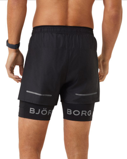 Мужские теннисные шорты Björn Borg Running Shorts 2-1 - black beauty