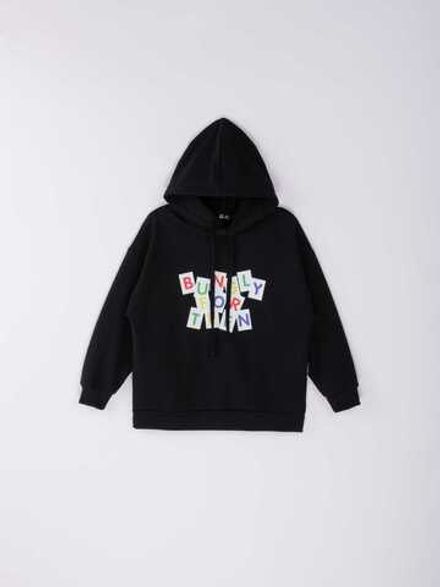 Худи с капюшоном "Уголь" облегченное подростковое