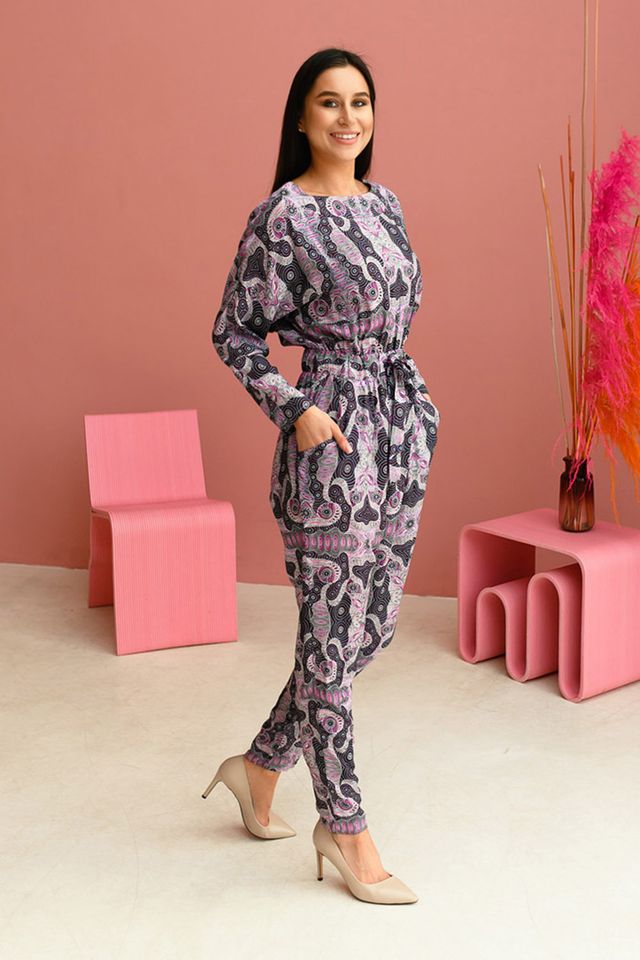 Комбинезон брючный Alba, приталенный с карманами