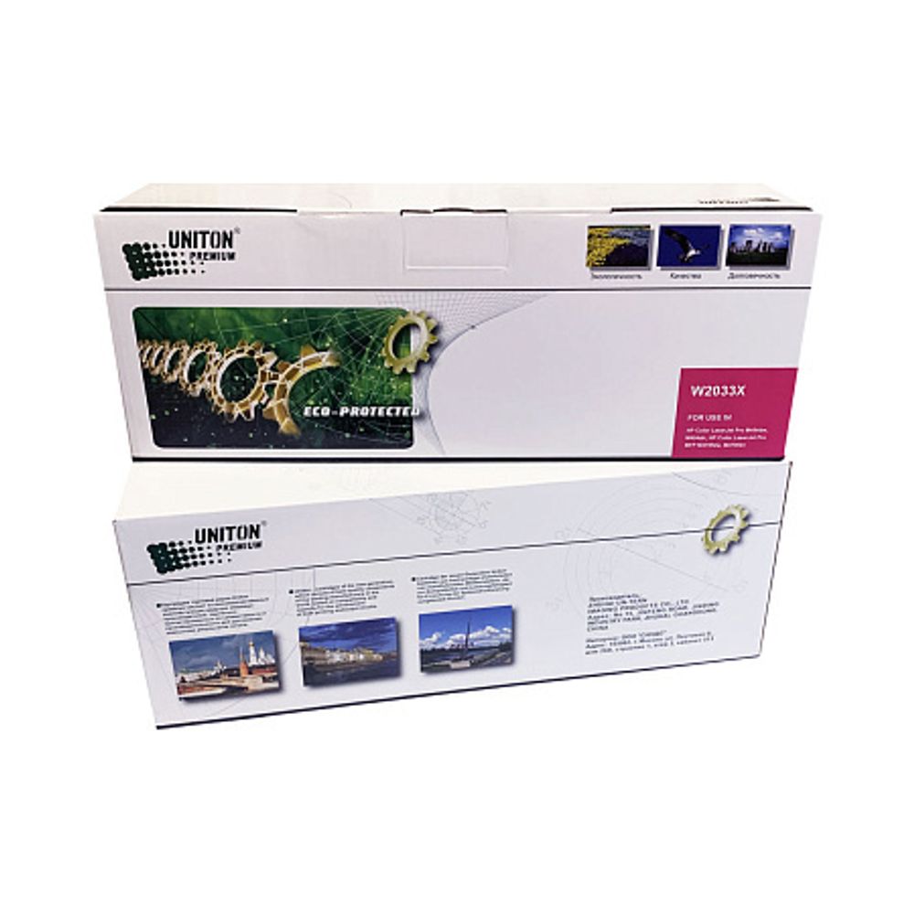 Картридж для HP Color LJ M454, M455,MFP M479 W2033X (415X) пурпурный (6K) БЕЗ ЧИПА!UNITON Premium GREEN LINE (Eco Protected)