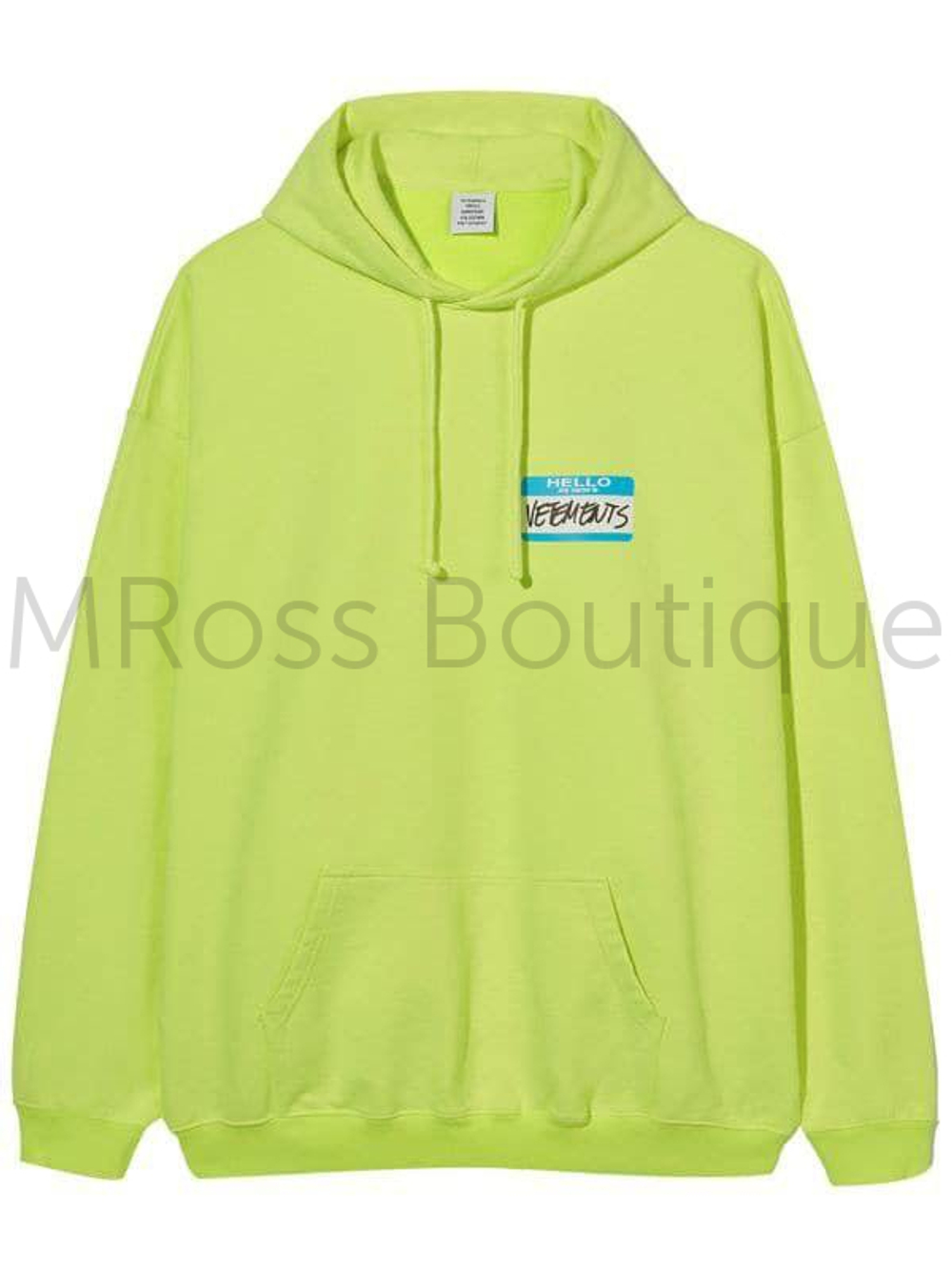 Салатовое худи Vetements My Name Is