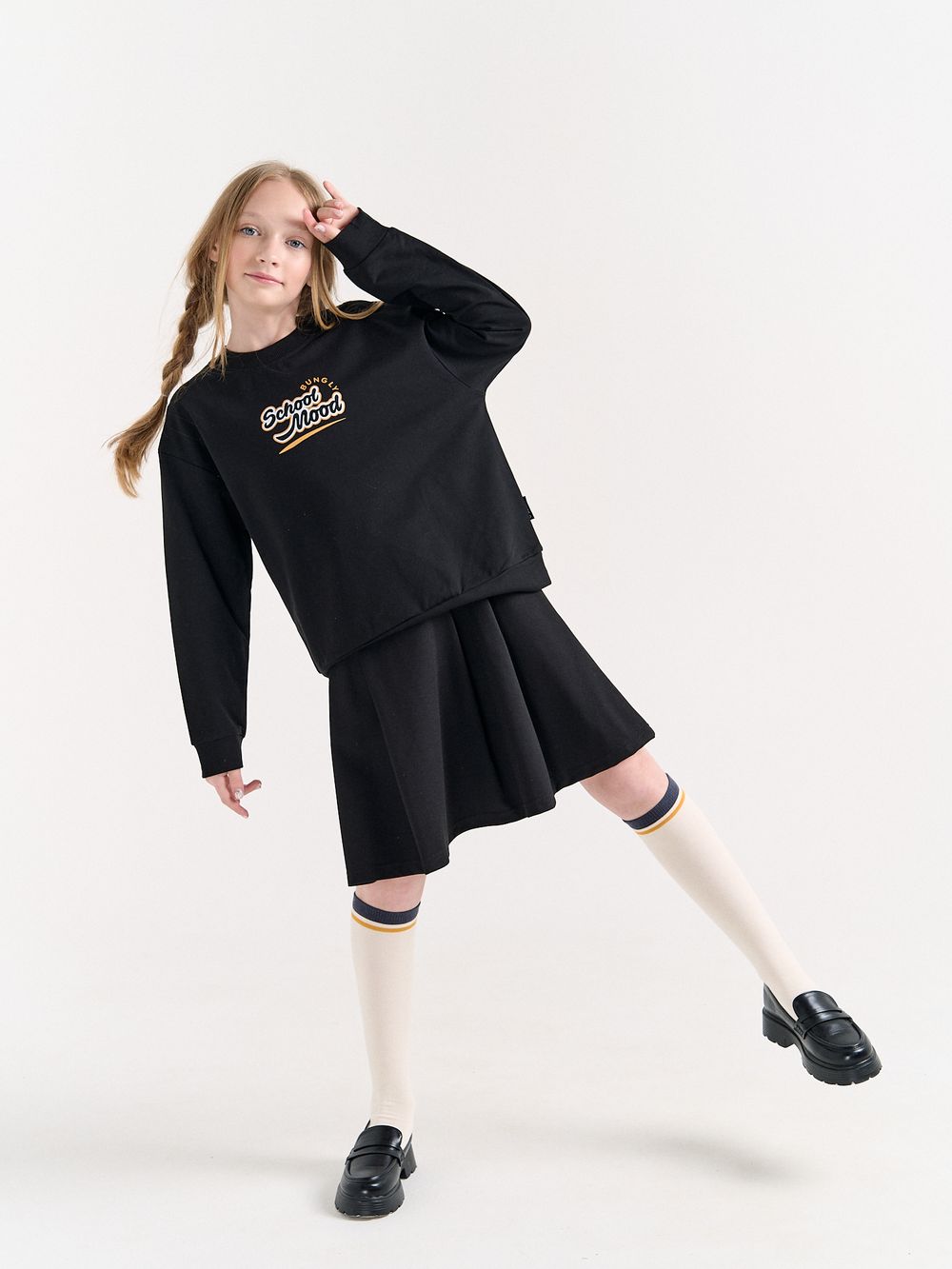 Свитшот облегченный "Уголь" с принтом 7+