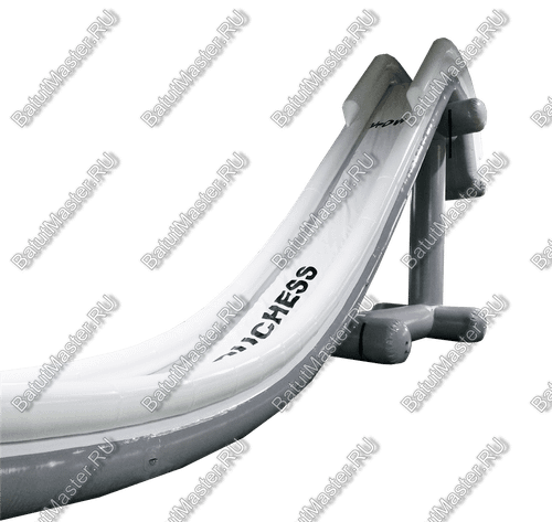 Надувная прямая плавающая горка для лодок, яхт «Драйв» с опорой, 11*2*7 м