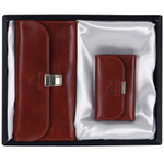 Комплект женский кошелек и ключница Barez Leather натуральная кожа Иран DS22nw 391