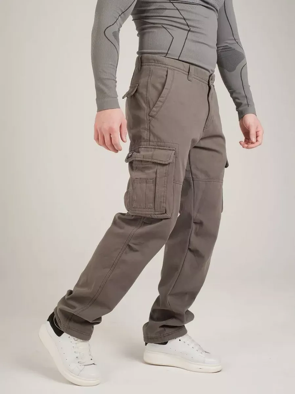 Брюки Restart на флисе олива