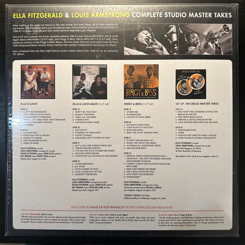 Ella Fitzgerald & Louis Armstrong - Complete Studio Master Takes 5LP+10" (Европа 2017г.)