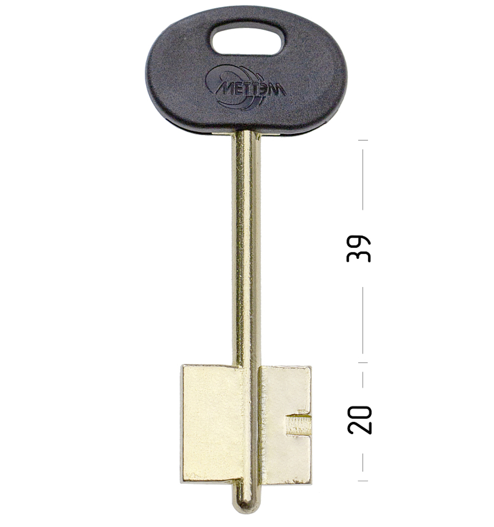 Заготовка сувальдного ключа 14207 MET6DP (желтый)