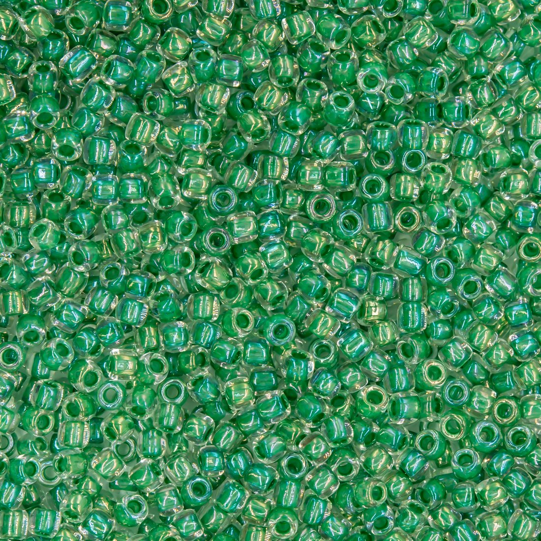 Японский бисер TOHO Round 11/0 (№187), окрашенный изнутри прозрачный