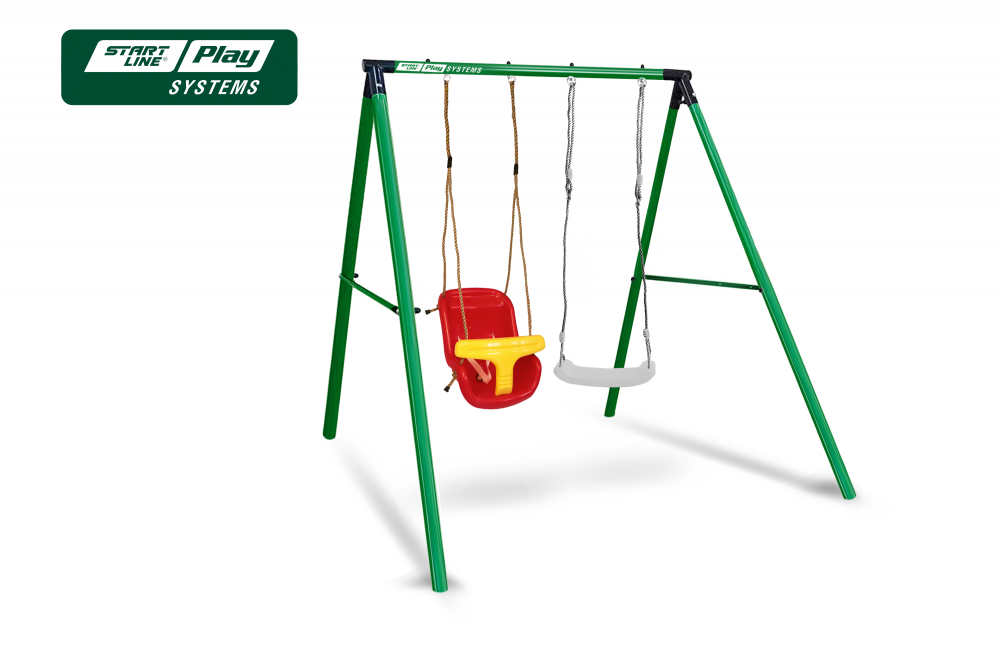 Качели SLP SYSTEMS 2 секции + сиденье с фиксацией желтое + сиденье лодочка белое