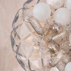 Фруктовница Путти Бронза со стеклянной чашей