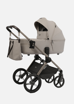 Peppy Коляска детская Monaco thermo 2 в 1 Latte (бежевый), рама серо-коричневая