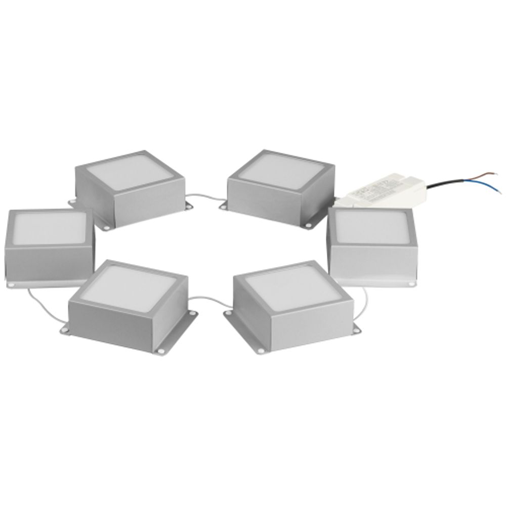 Светильник светодиодный ЭРА Грильято SPO-646-3-4K-S6 36Вт 4000К 89х89мм Домино 100х100 металлик 6 кубиков драйвер | Светильники с внутренним драйвером