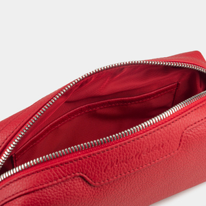 Несессер Tube из кожи теленка красного цвета