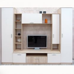 Пенал 450 Салоу (дуб сонома/перламутр), МФ 1+1