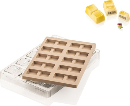 Форма для запекания Silikomart Forma do czekoladek Kit Blocco, овальная, силикон, 7,5 3,8 см