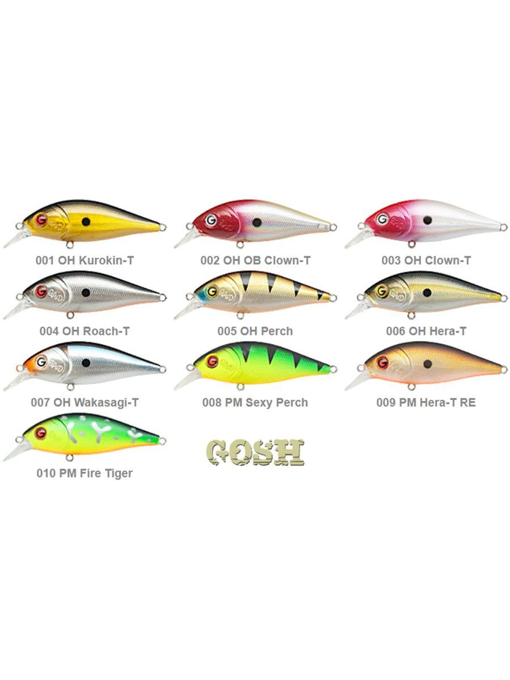 Воблер для рыбалки GAD GOSH 60SP-SR, 60 мм, 6.7.гр, заглубление 0.8-1.0, цвет 010, суспендер