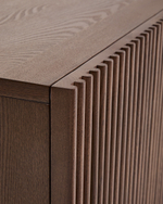 Тумба под ТВ Beyla из ясеня с отделкой под орех