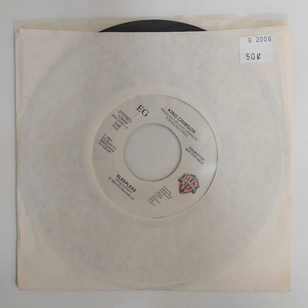 King Crimson - Sleepless (США 1984г.) 7", Single, Promo